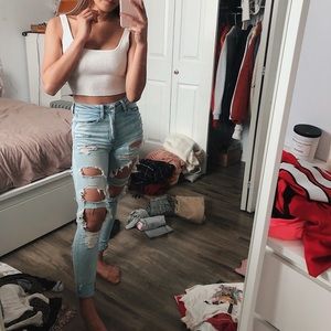 american eagle light wash jeans
